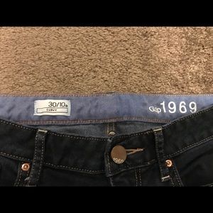 Gap 1969 Dark Wash Curvy Bootcut Jeans - 10a